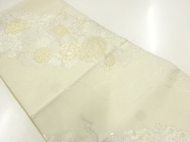JAPANESE FUKURO OBI / WOVEN PEONY